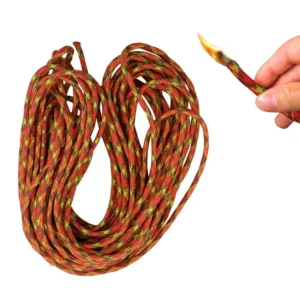 25feet Portable Tinder Cord Fire Starter Rope Camping Waxed Hemp Twine Cord Paracord Ropes Survival Fire Starting Rope Kit
