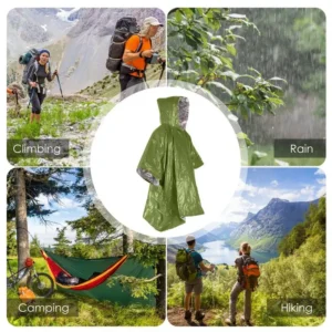 Emergency Rain Poncho Thermal Blanket Poncho Weather Proof Outdoor Survival Camping Gear Survival Gadgets