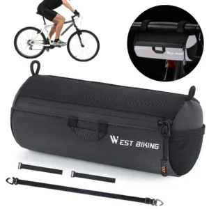 1L Bike Handlebar Bag Bike Front Tube Bag with Shoulder Strap Front Bike Bags Reflective Multifunction Cycling Accessories