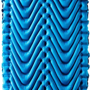 Double V Sleeping Pad, Lightweight Lofted Camping Air Mattress for Tents and Cars with Body Mapping Tech Blue-2